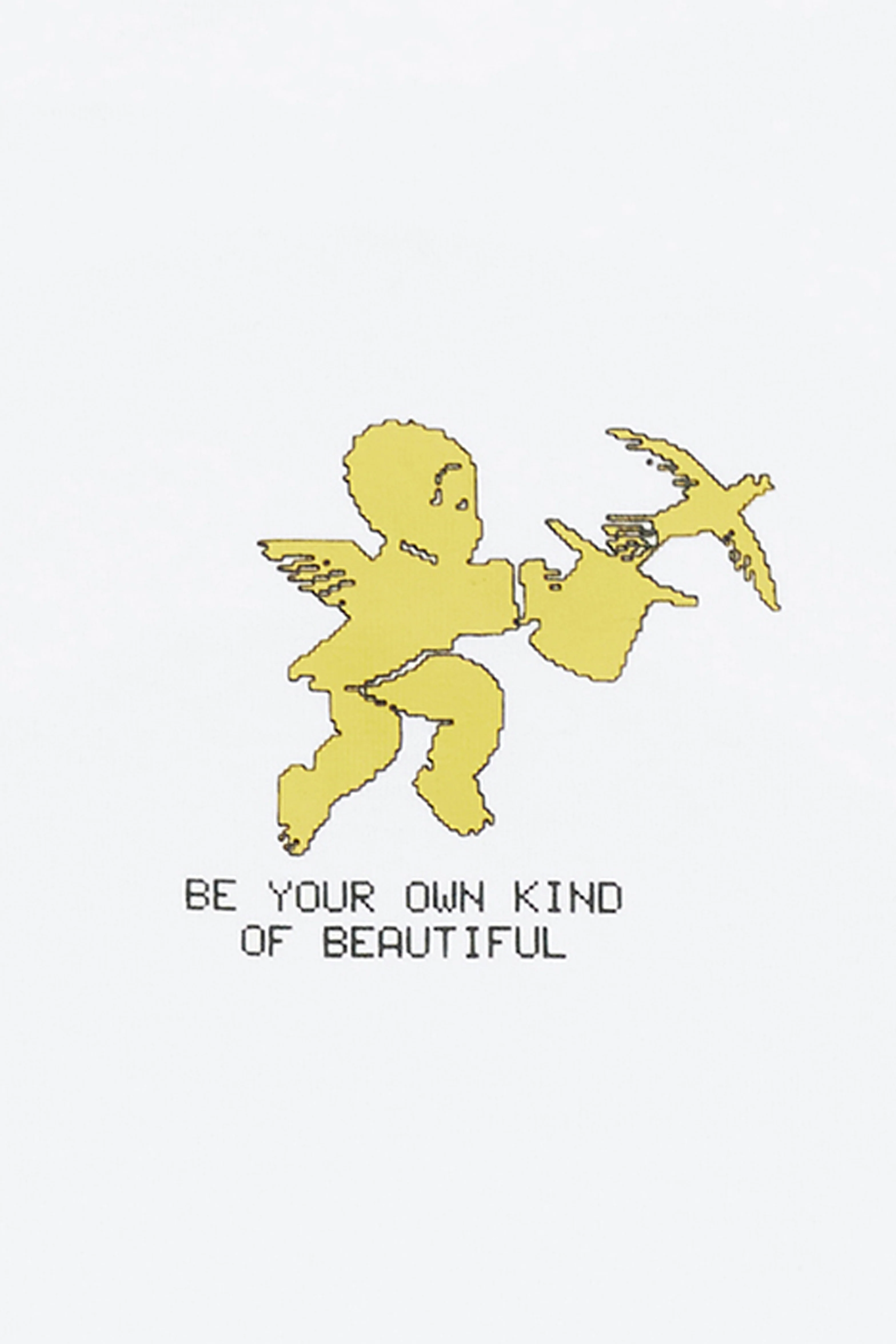 Be Free Baby Tee - White / Light Blue - Image 3