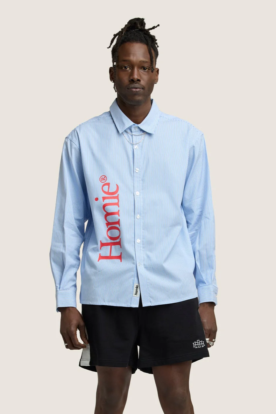 Blossom Oxford Shirt - Blue & White Stripe - Image 3