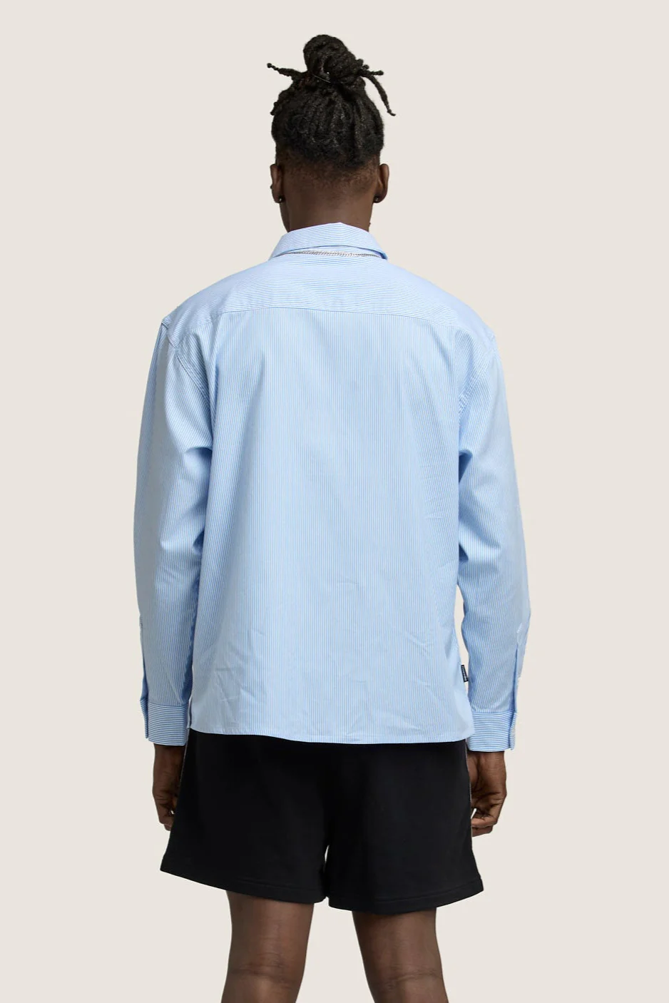 Blossom Oxford Shirt - Blue & White Stripe - Image 4