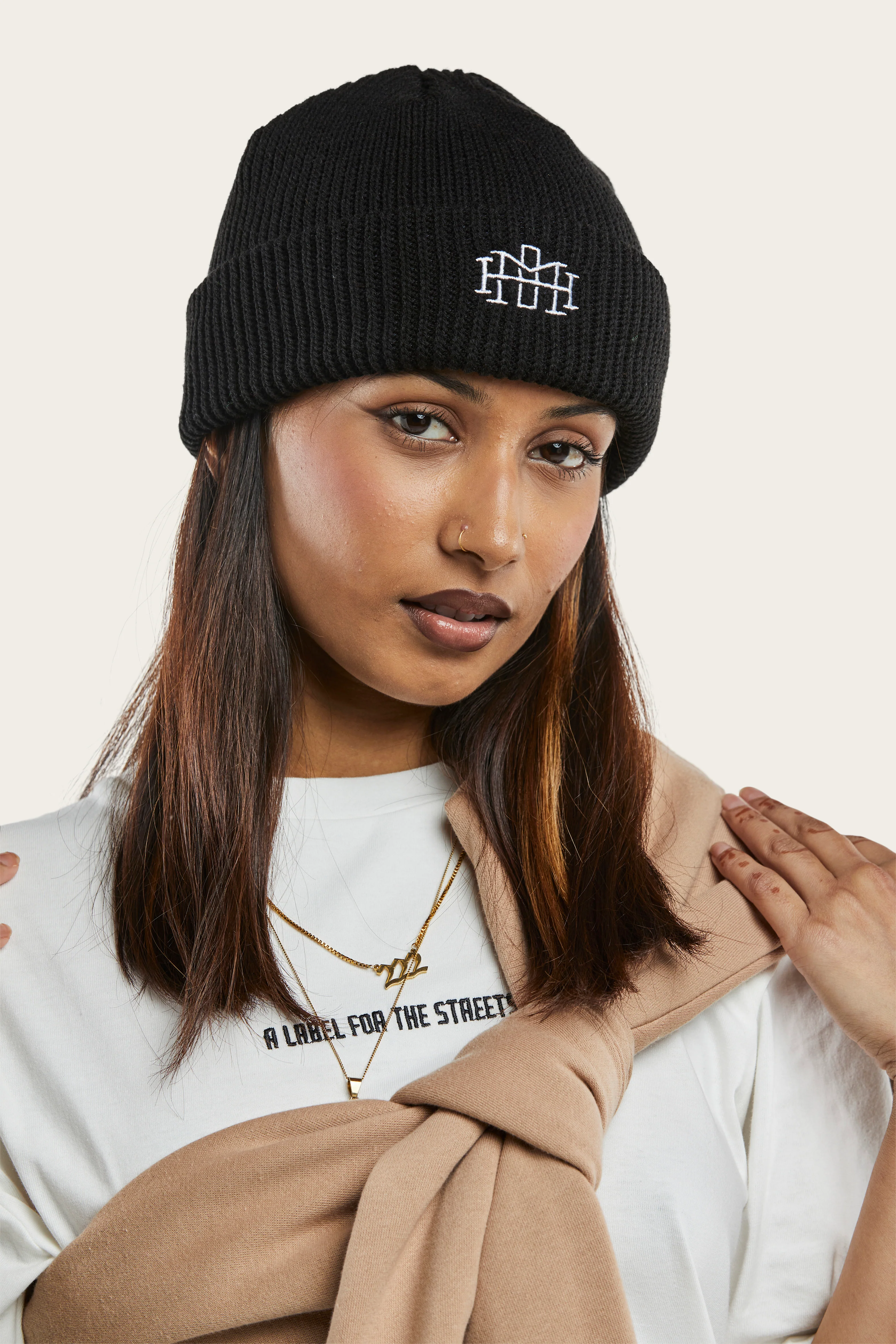 Monogram Beanie - Black - Image 3