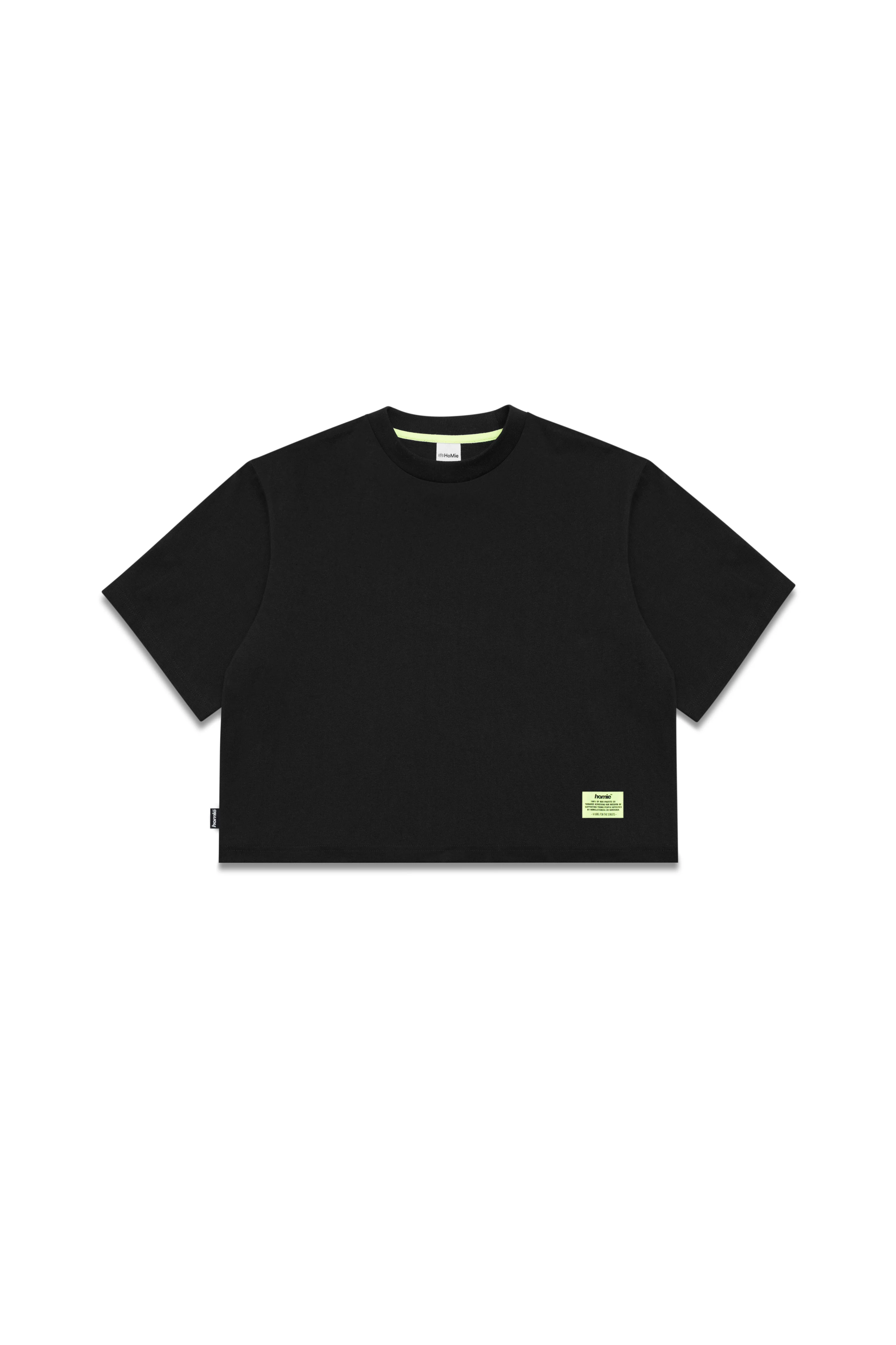 Heavy Weight Cropped Tee - Black - Image 6