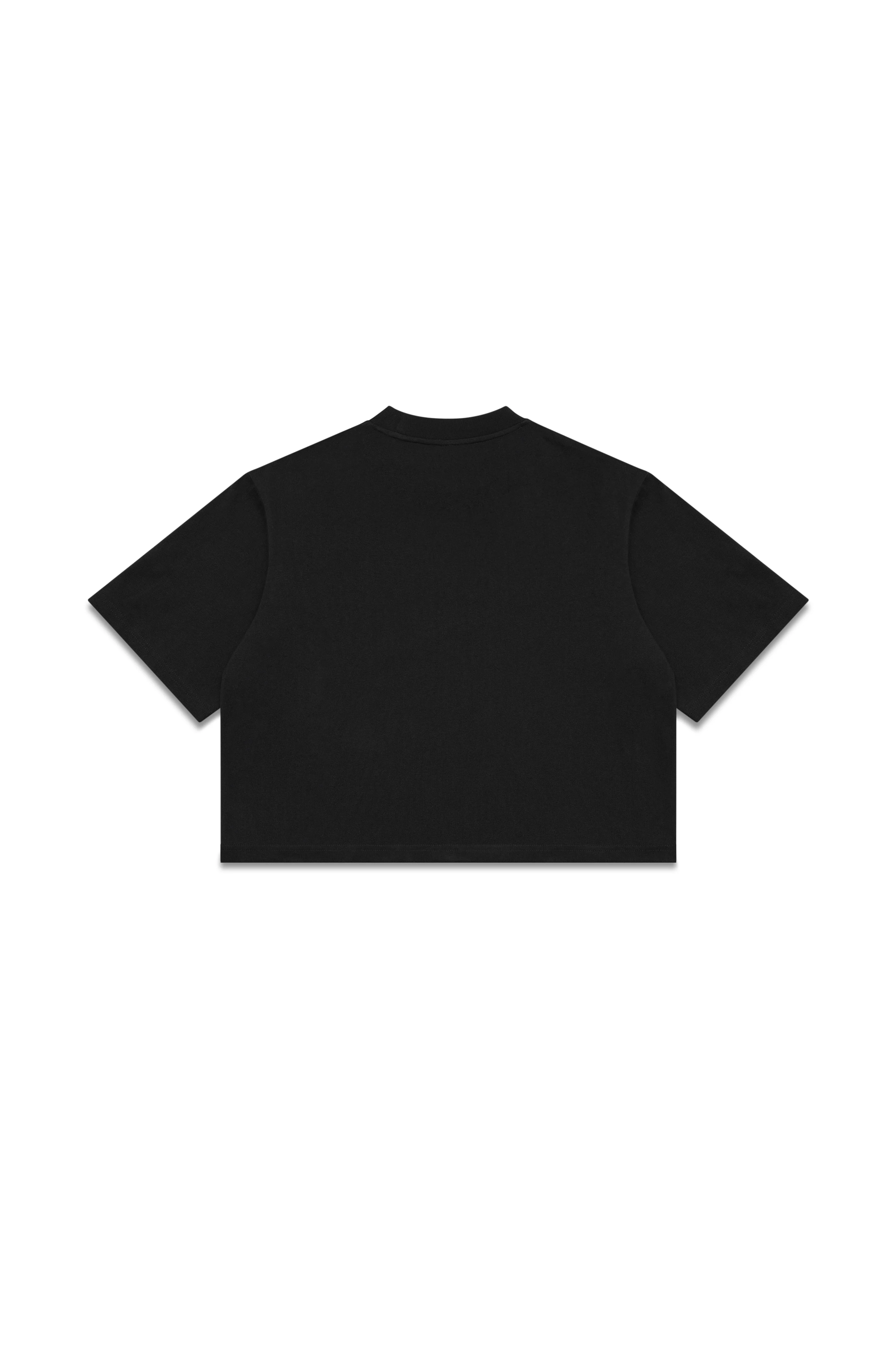 Heavy Weight Cropped Tee - Black - Image 7