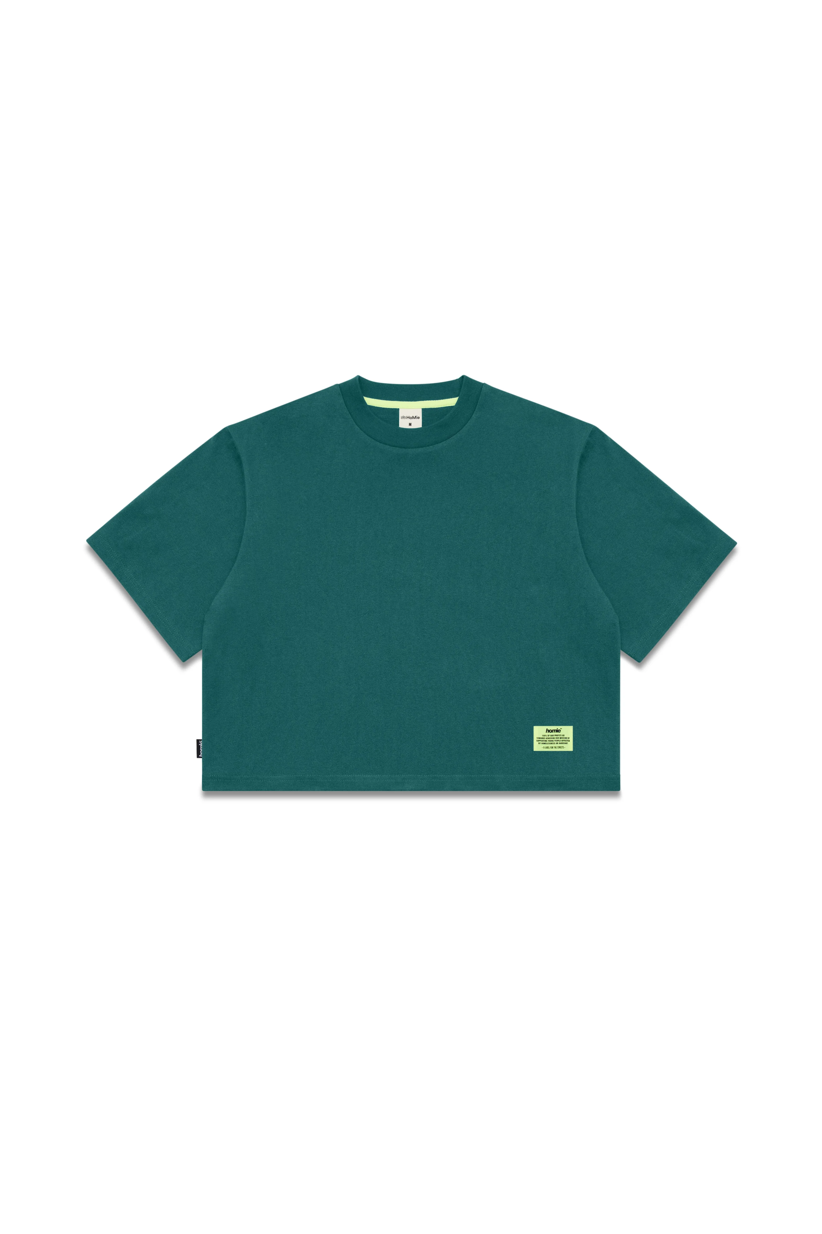 Heavy Weight Cropped Tee - Forest Green - Image 4