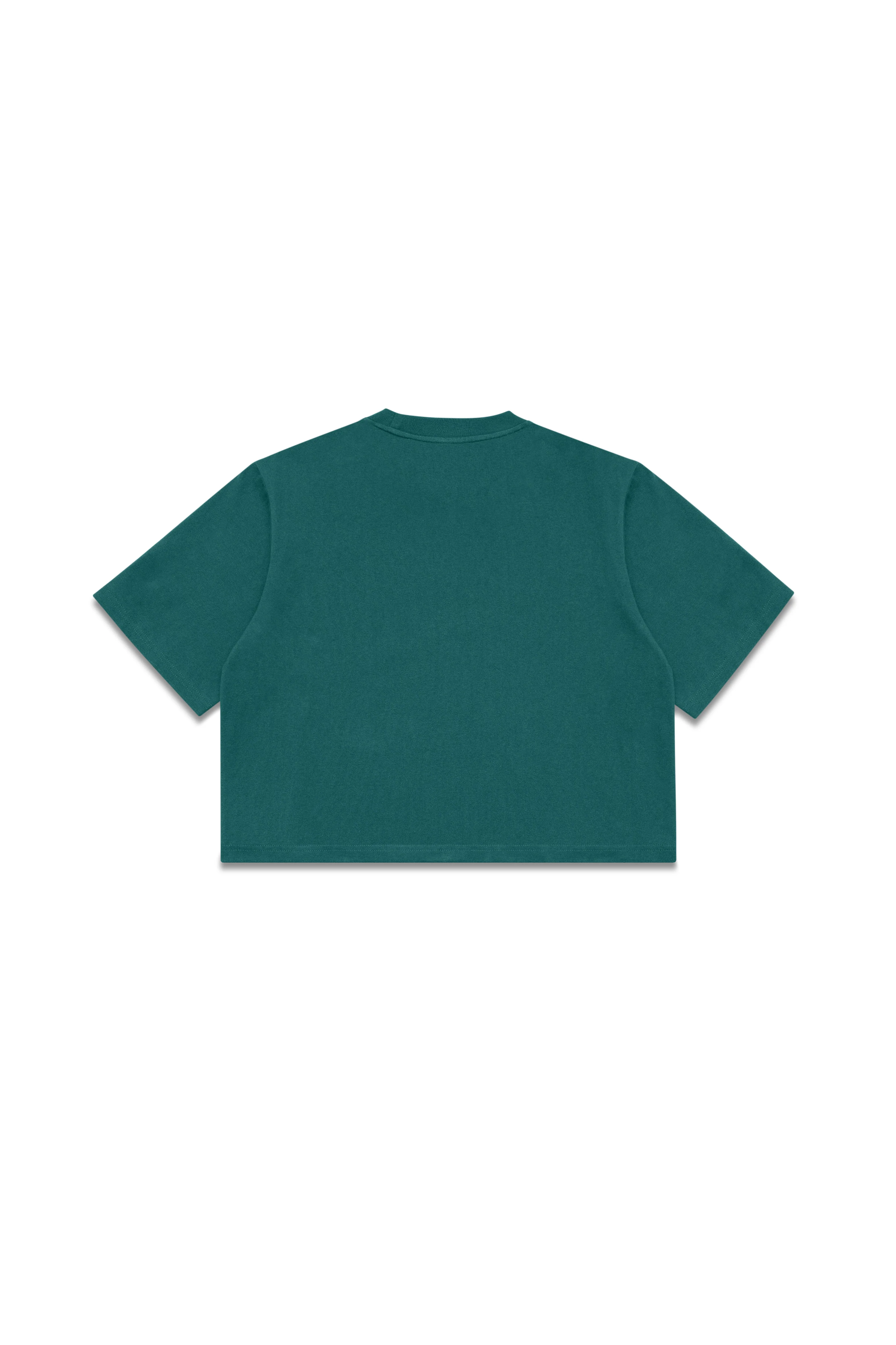 Heavy Weight Cropped Tee - Forest Green - Image 5