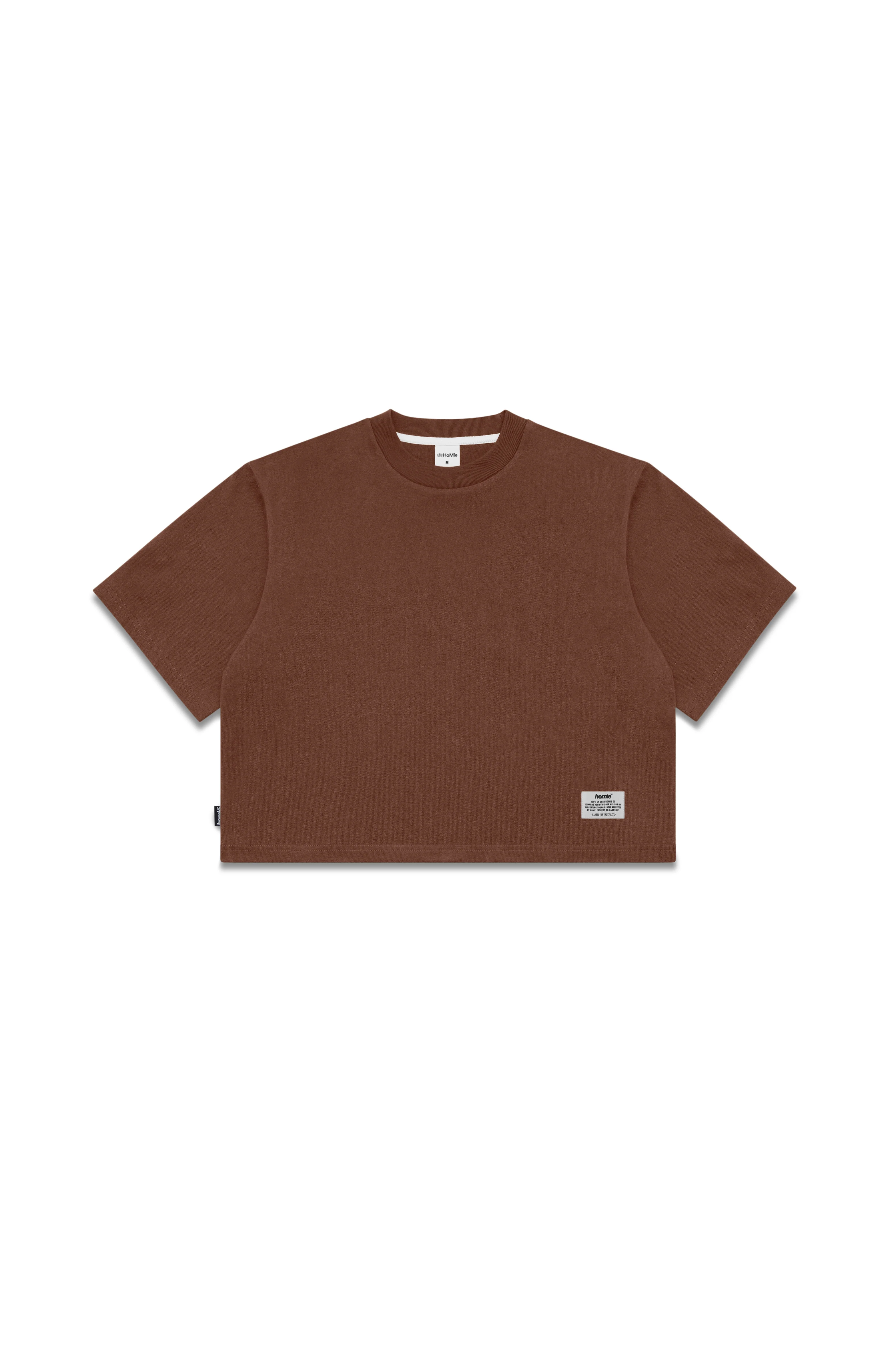Heavy Weight Crop Tee - Chocolate - Image 3