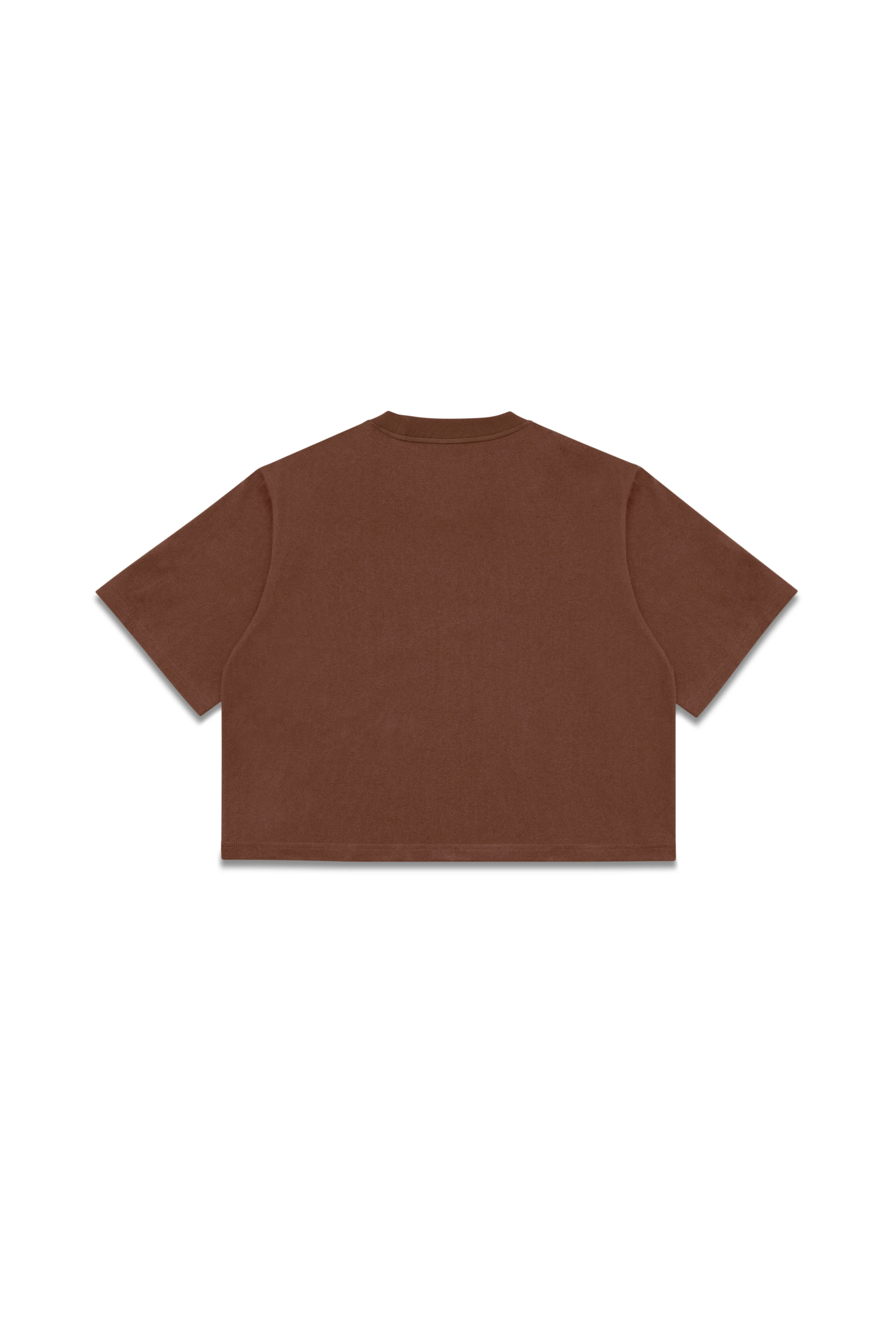 Heavy Weight Crop Tee - Chocolate - Image 4