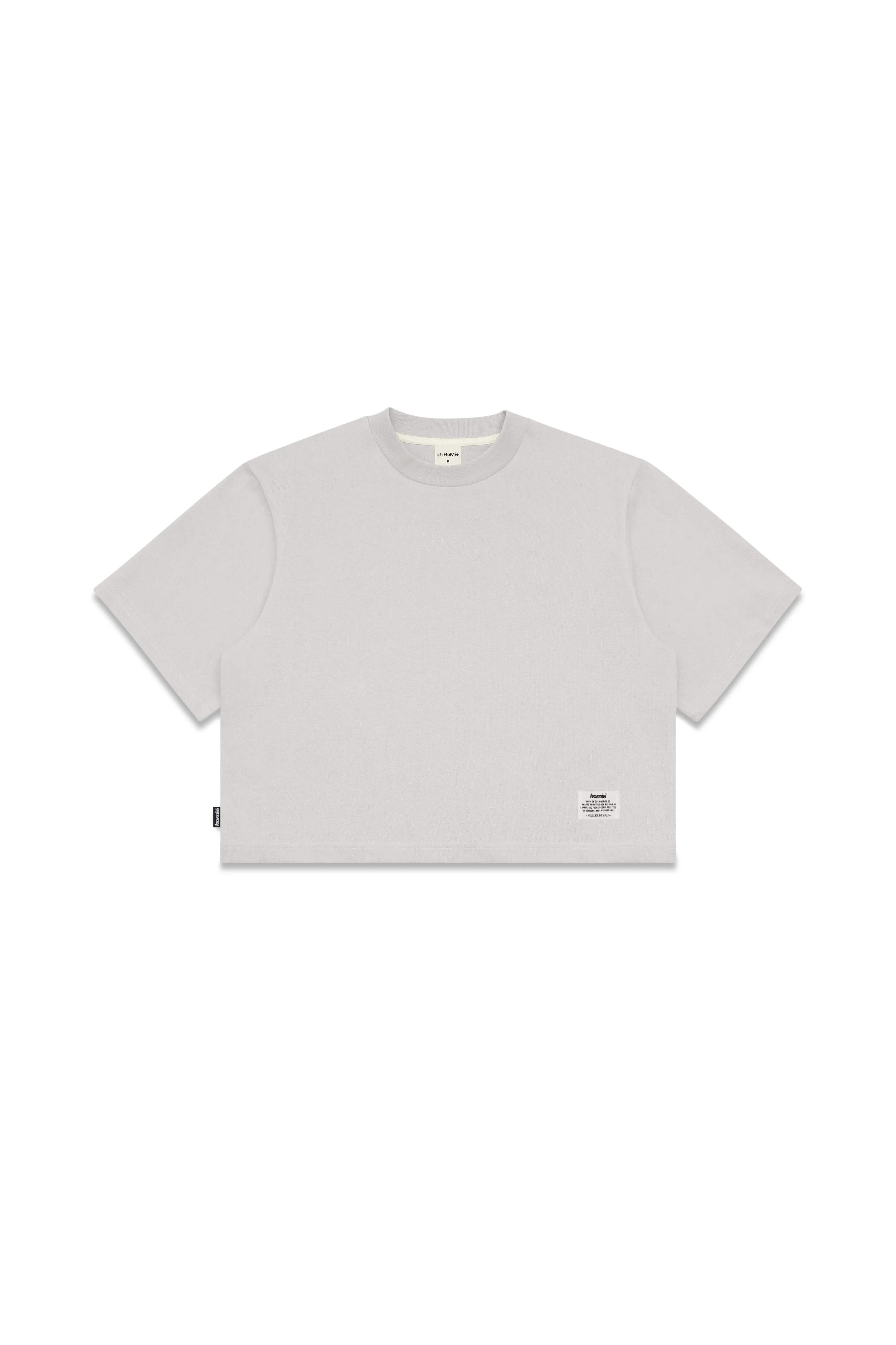 Heavy Weight Cropped Tee - Dove Grey - Image 3