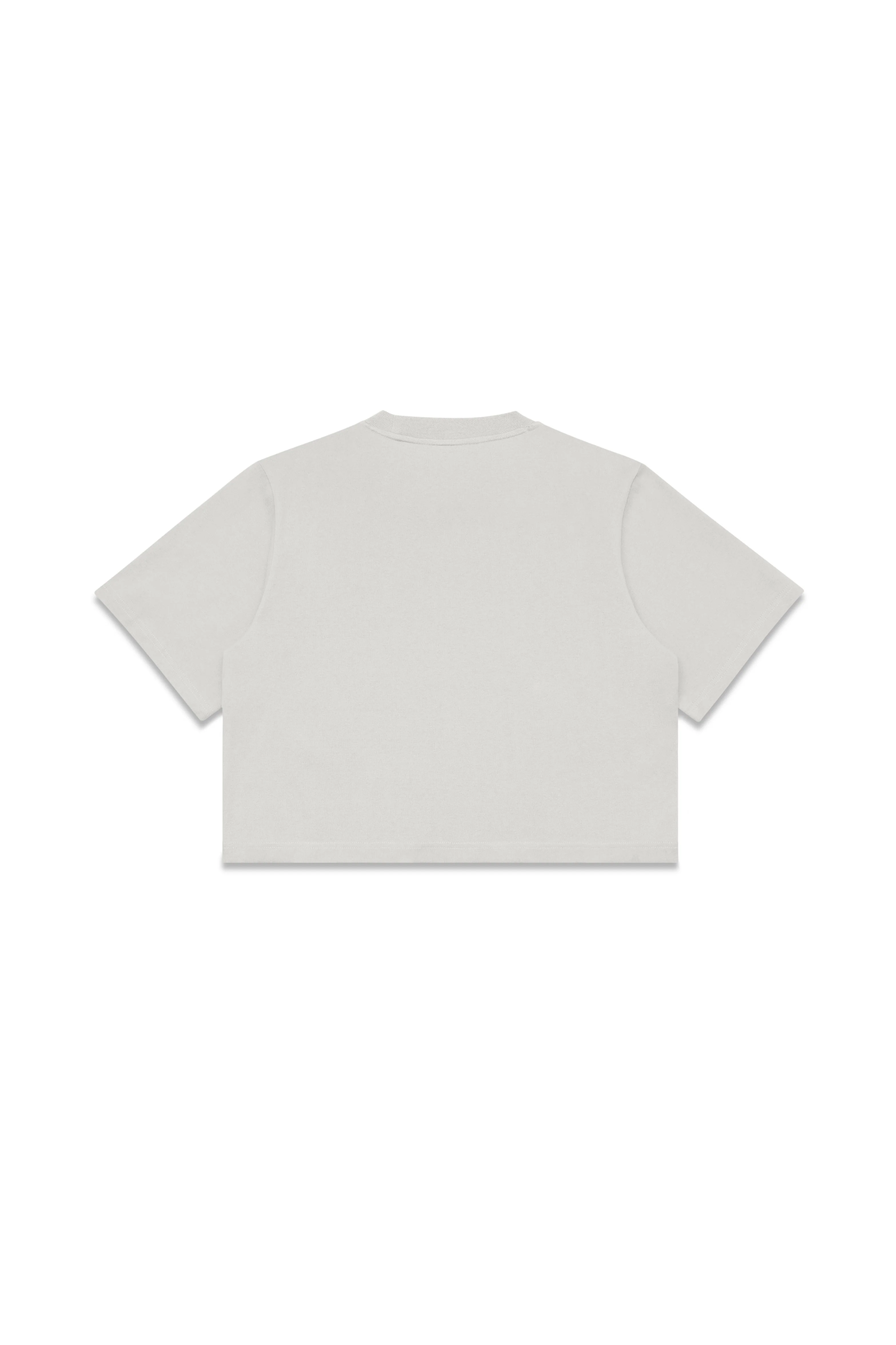 Heavy Weight Cropped Tee - Dove Grey - Image 4