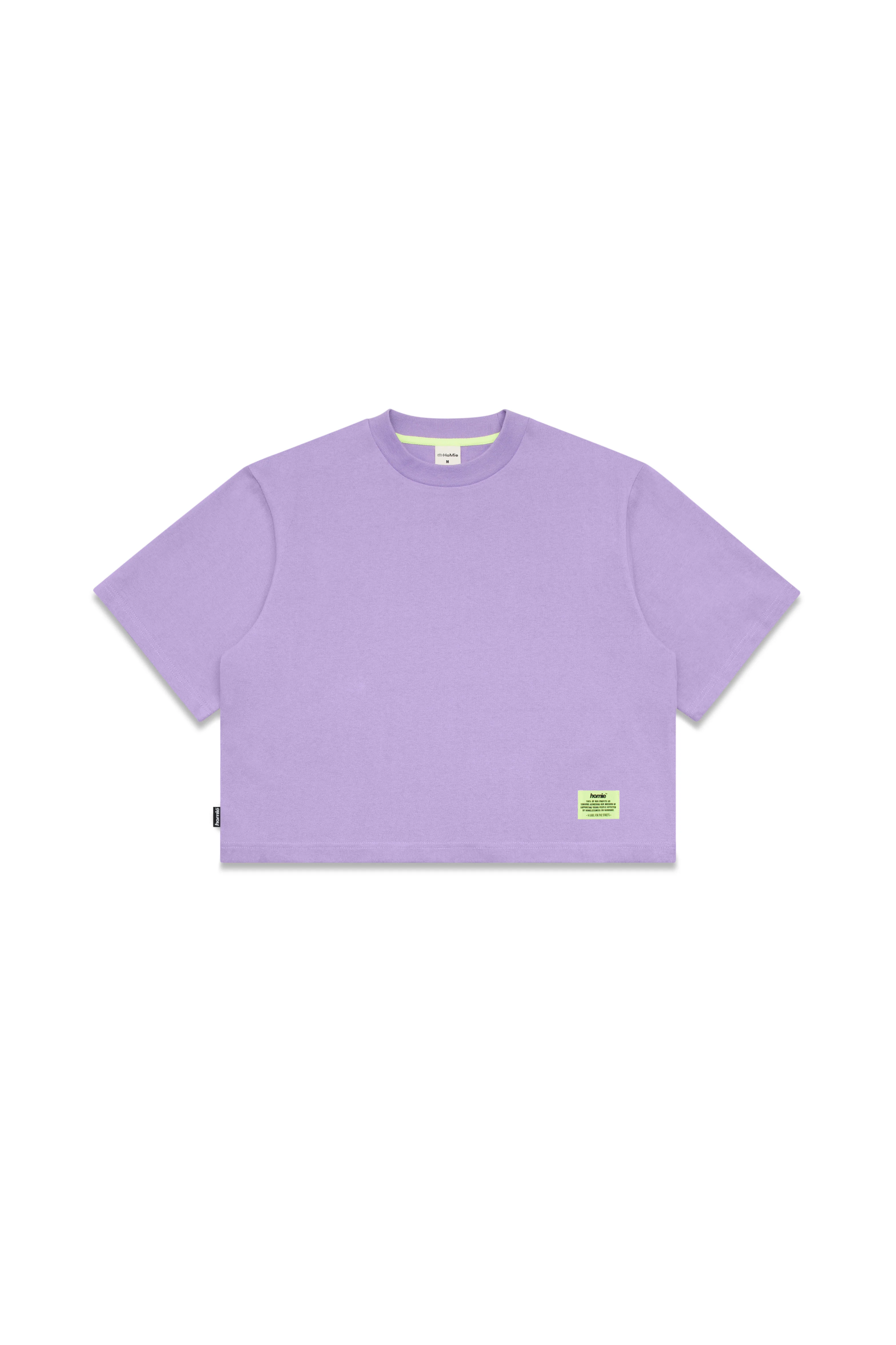 Heavy Weight Cropped Tee - Lilac - Image 4
