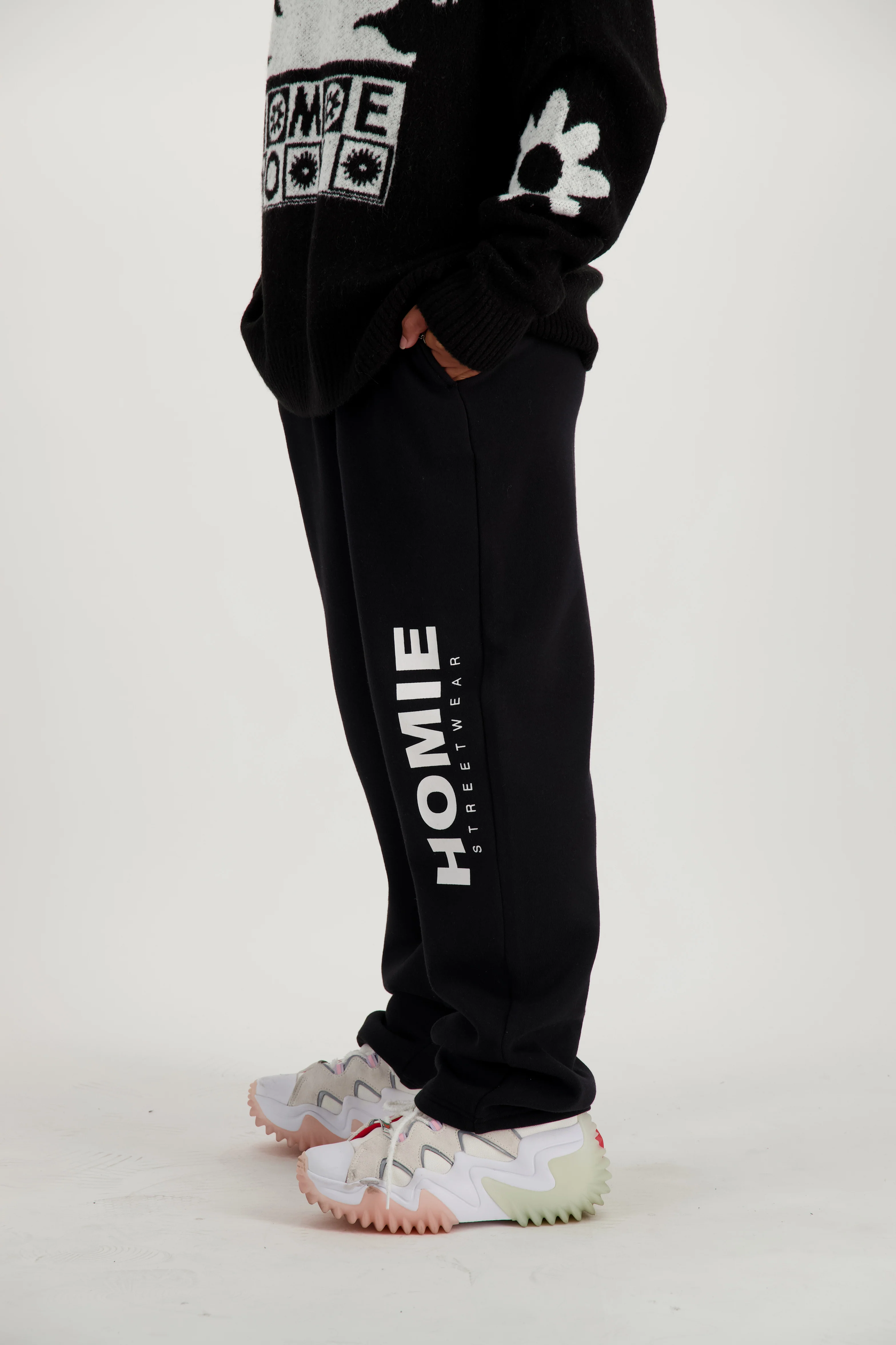 HoMie Streetwear Trackpants - Black - Image 3