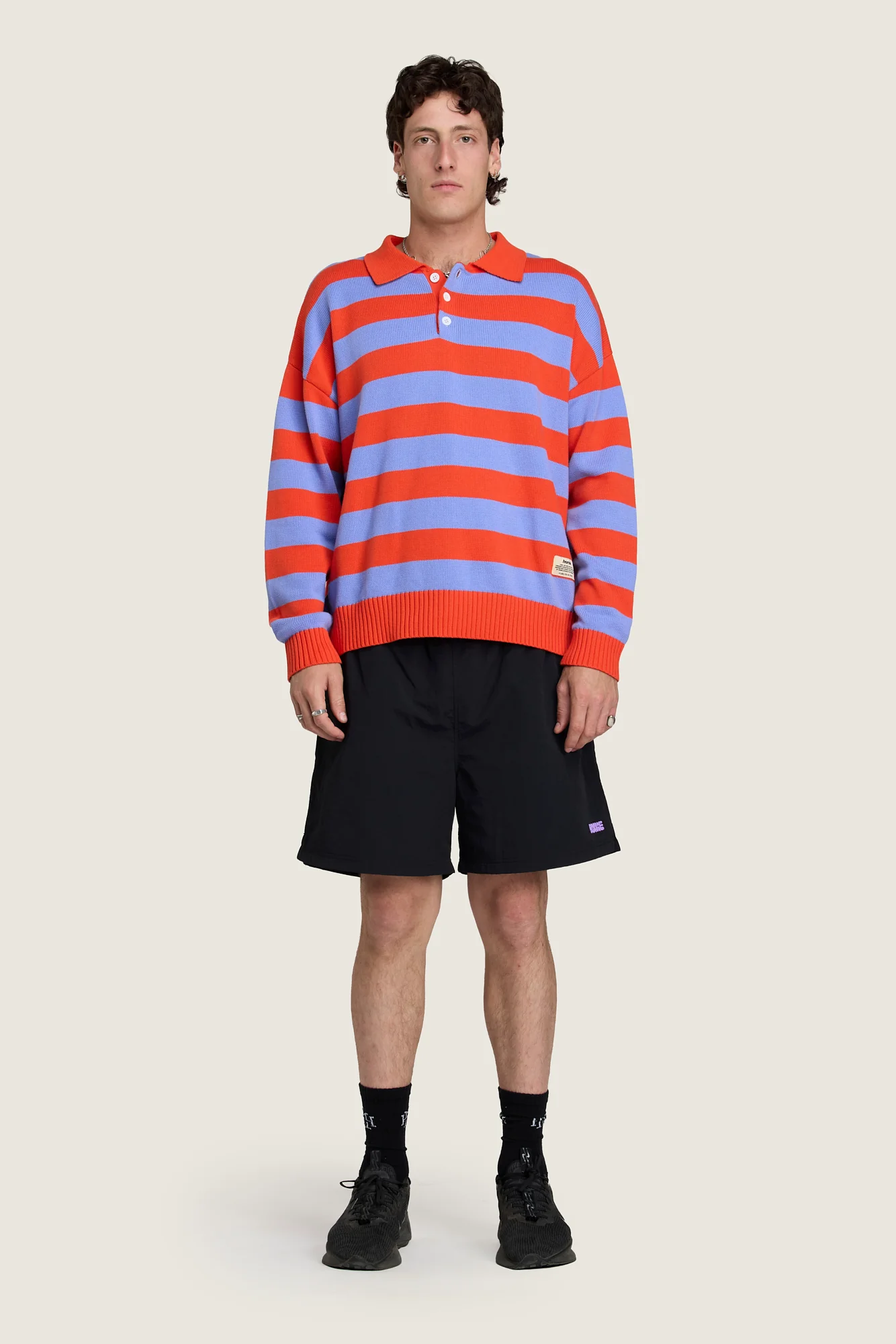 Knitted Rugby - Lilac / Blood Orange - Image 3