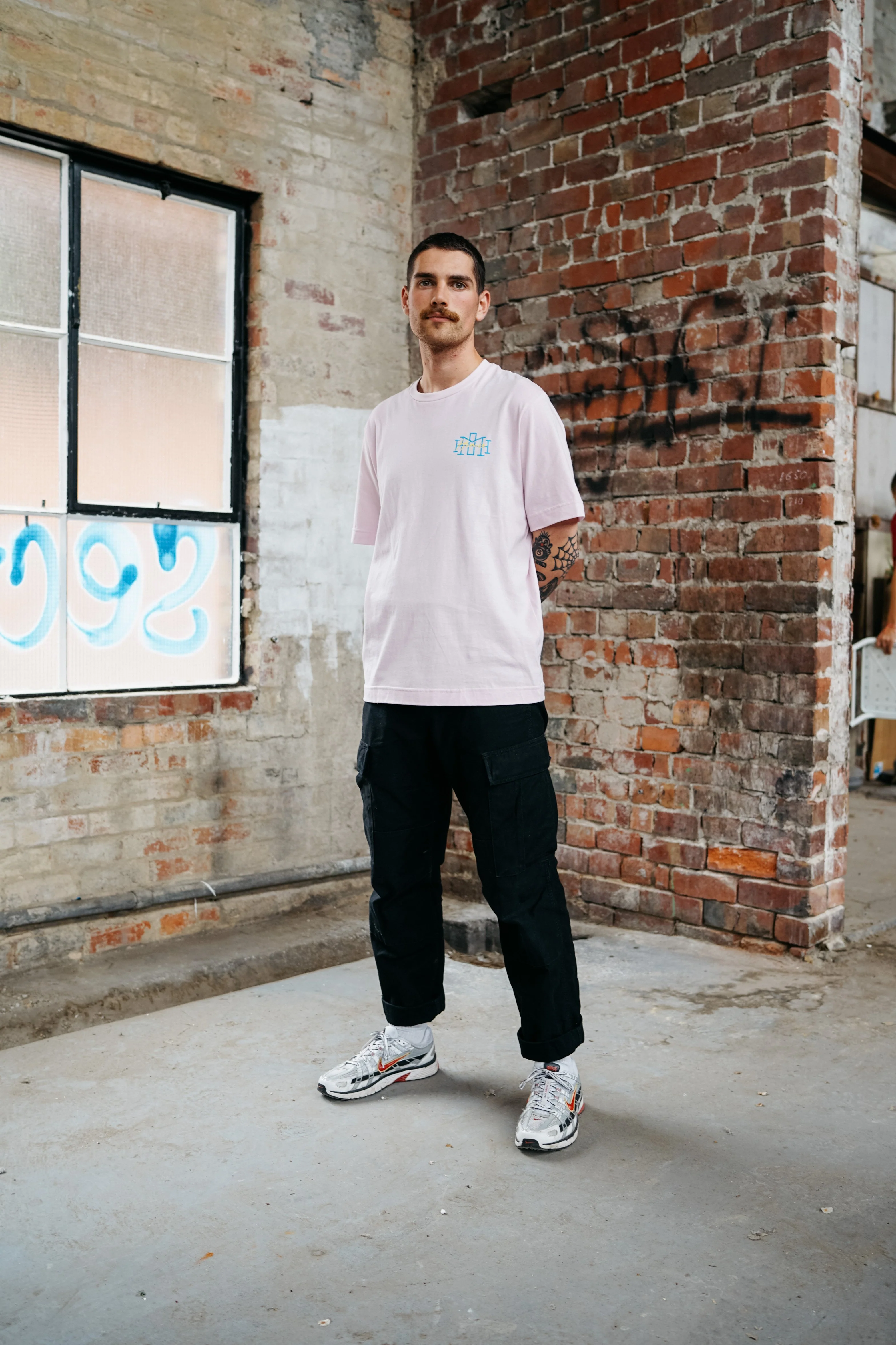 Monogram Script Tee - Baby Pink - Image 3