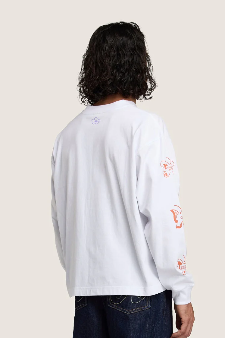 Message LS Tee - White - Image 3